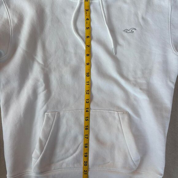 Hollister-co Men's White Hoodie - Picture 4 of 7